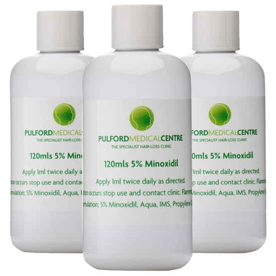 Bottles of 5% Minoxidil